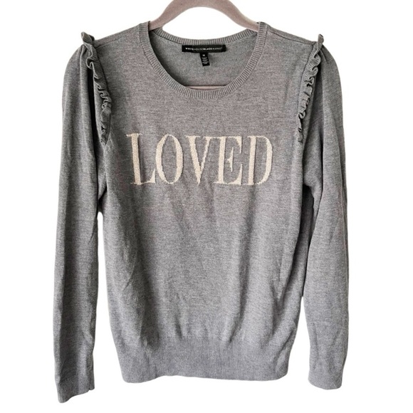 White House Black Market Sweater Women's Medium LOVED Valentine's Cashmere Blend - Picture 1 of 7
